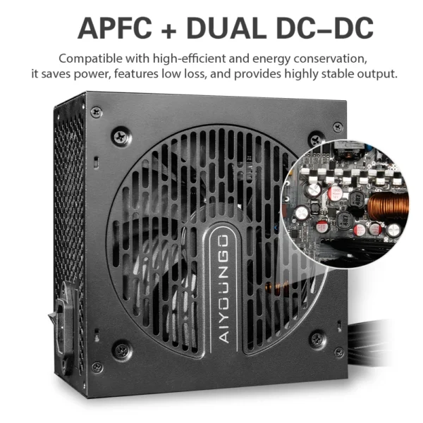 Aigo AT 750W ATX Gaming PSU 80+ Bronze Certified - Image 6