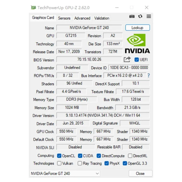 SOYO NVIDIA GT 240 1GB DDR3 128-Bit Graphics Card - Image 6
