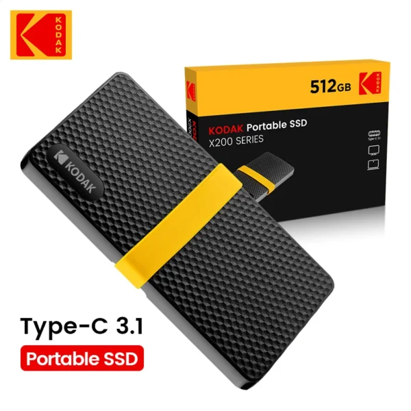 Kodak X200 1TB Portable External SSD USB 3.1 Drive - Image 2