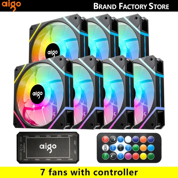 Aigo AM12 120mm RGB PC Fan Kit with Controller - Image 17