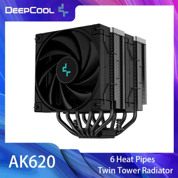 DeepCool AK620 ZERO DARK 6-Heatpipe CPU Cooler - Image 3