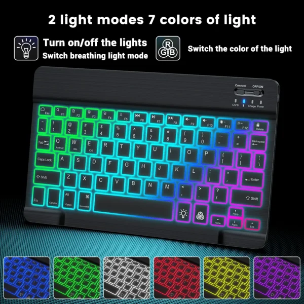 EMTRA Backlit Bluetooth Keyboard & Mouse for Tablet/PC - Image 5
