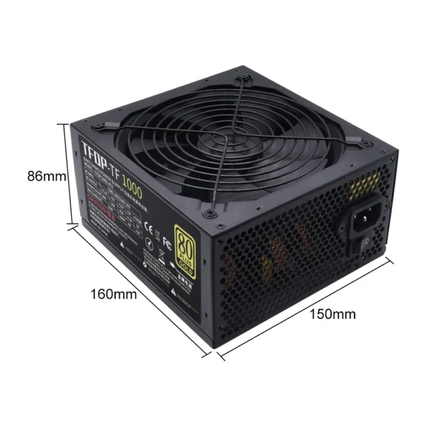 T.F.SKYWINDINTL 1000W 80+ Gold ATX Modular PSU - Image 3