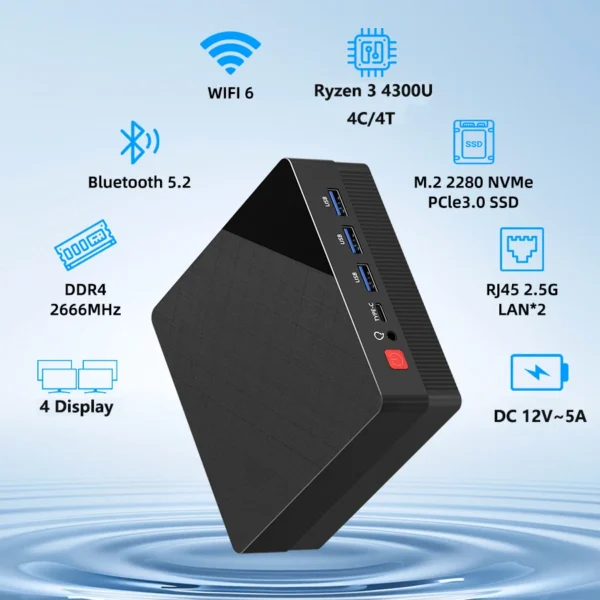 ZXIPC Mini PC Ryzen 7 4800H 8GB 1TB NVMe WiFi6 - Image 10