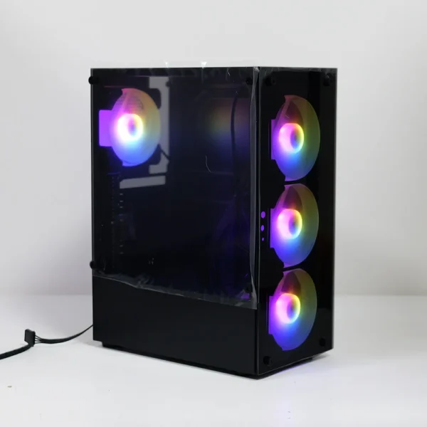 MANMU Mid Tower Gaming PC Case with 4 ARGB Fans - Image 5