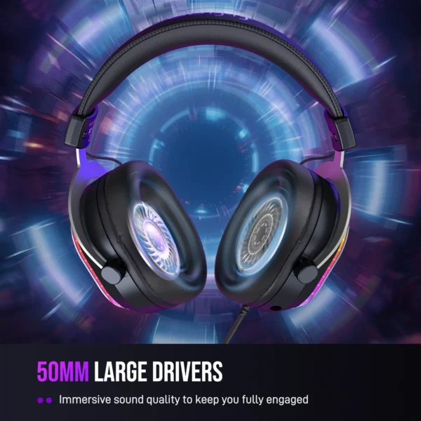 FIFINE H13 RGB Gaming Headset with Detachable Mic - Image 4