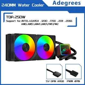 Buy adegrees X240 240mm ARGB Liquid CPU Cooler – Intel/AMD in UK, London