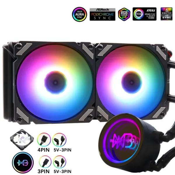 Wovibo 240mm ARGB Liquid CPU Cooler – Intel & AMD - Image 10
