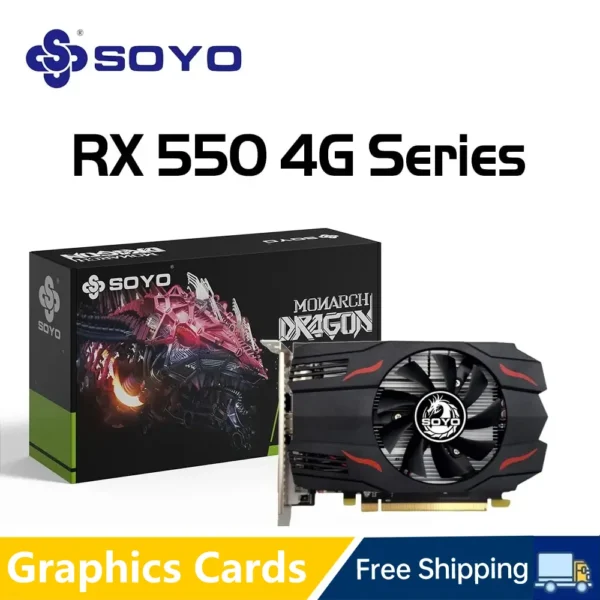 SOYO Radeon RX 550 4GB GDDR5 Graphics Card - Image 2