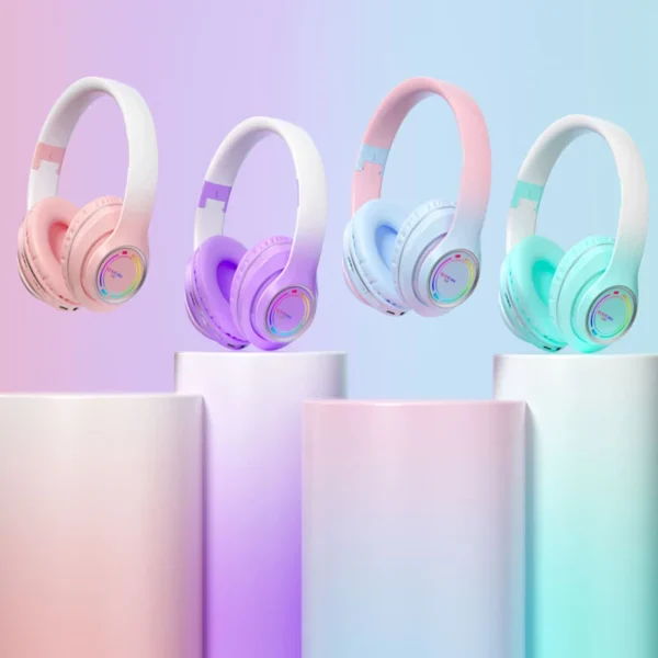 Kids Bluetooth Headphones with Mic & LED Lights – GUZMYYF - Image 6