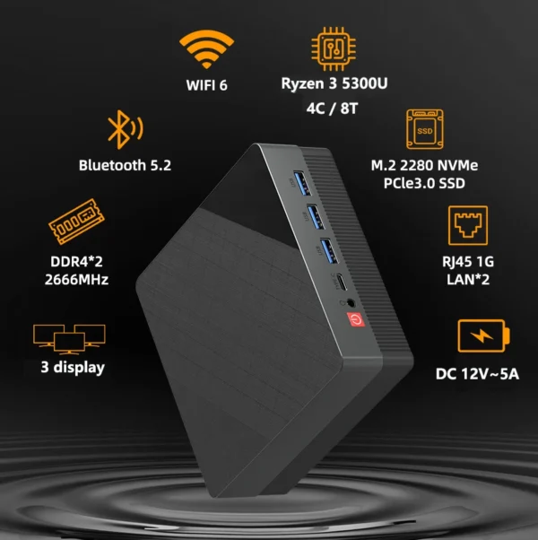 ZXIPC Mini PC Ryzen 7 5800H 8GB 1TB WiFi6 - Image 11