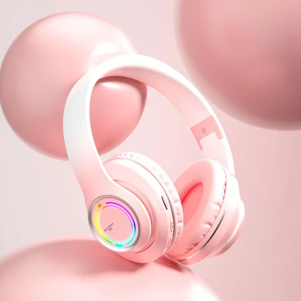 Kids Bluetooth Headphones with Mic & LED Lights – GUZMYYF - Image 9
