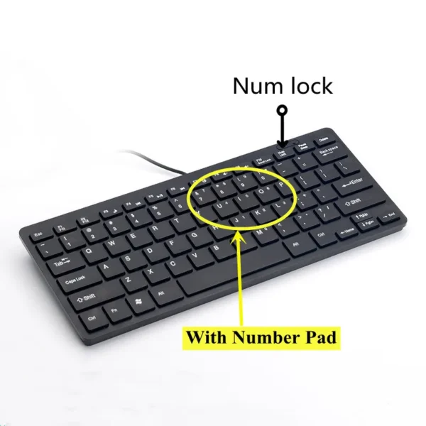 Wired Keyboard & Mouse Combo Slim 78-Key for PC & Tablet - Image 2