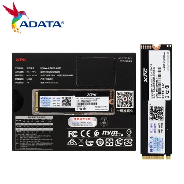 ADATA XPG S20 NVMe M.2 SSD 256GB–2TB PCIe Gen3x4 - Image 5