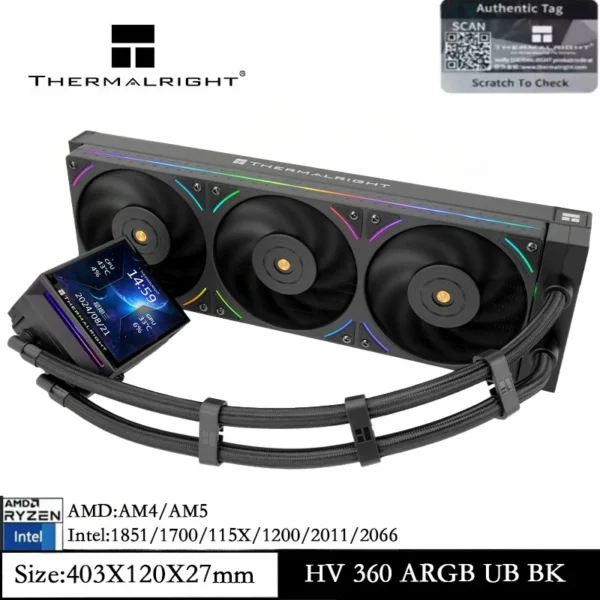 Thermalright Hyper Vision 360 ARGB White CPU Cooler - Image 10