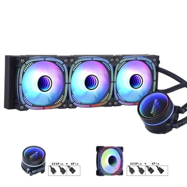 IWONGOU X99 360mm ARGB Liquid CPU Cooler – Intel/AMD - Image 7