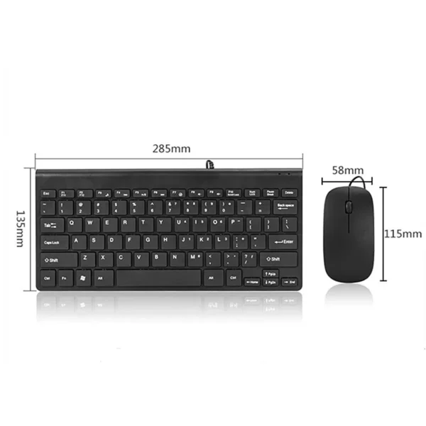 Wired Keyboard & Mouse Combo Slim 78-Key for PC & Tablet - Image 4