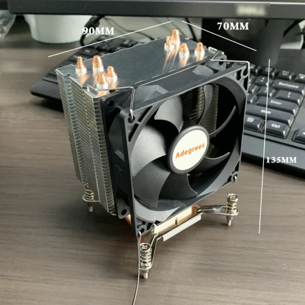 X99 CPU Cooler 4 Heatpipes 90mm PWM Silent Fan - Image 2