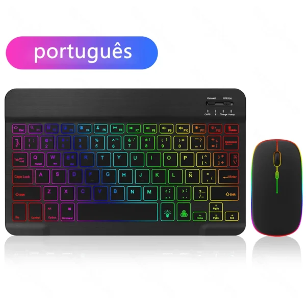 EMTRA Backlit Bluetooth Keyboard & Mouse for Tablet/PC - Image 33