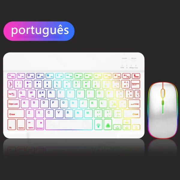 EMTRA Backlit Bluetooth Keyboard & Mouse for Tablet/PC - Image 34
