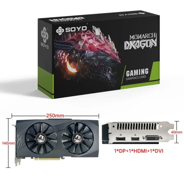 SOYO Radeon RX 580 8GB GDDR5 Graphics Card - Image 2