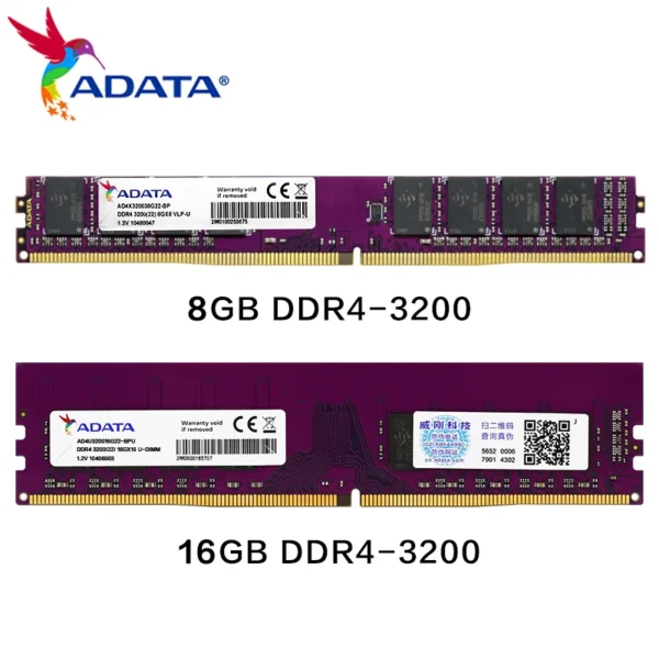 ADATA DDR4 Desktop RAM 8GB–32GB 2666/3200MHz - Image 3