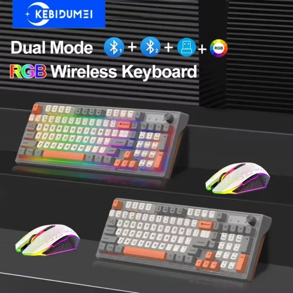 Dual-Mode RGB Wireless Keyboard & Mouse Set – Gaming - Image 2