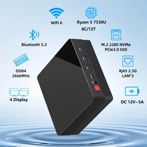 ZXIPC Mini PC Ryzen 7 5800H 8GB 1TB WiFi6 - Image 9
