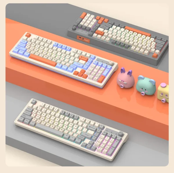 Dual-Mode RGB Wireless Keyboard & Mouse Set – Gaming