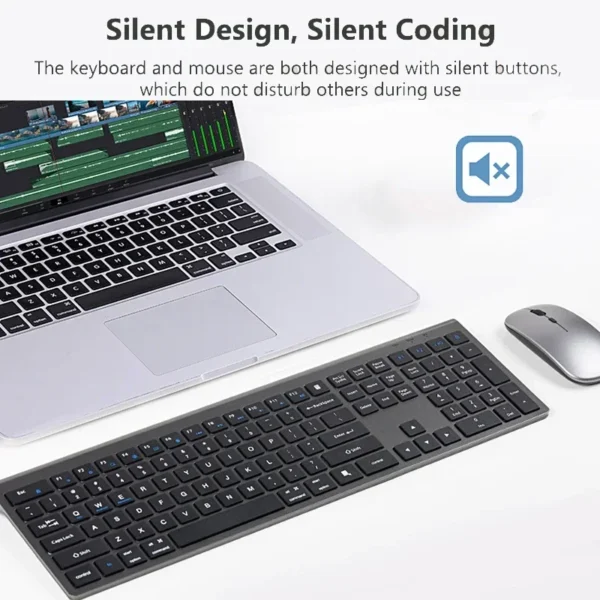 Luxuglow Bluetooth Wireless Keyboard & Mouse Combo - Image 3