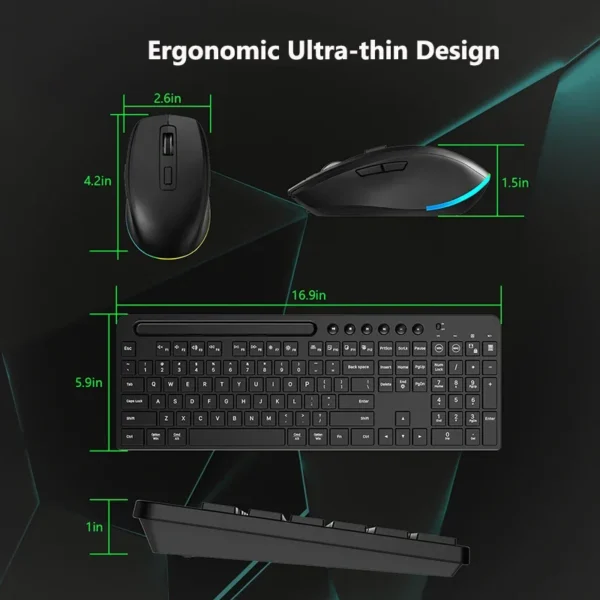 2.4G RGB Wireless Keyboard & Mouse Combo – Rechargeable - Image 6