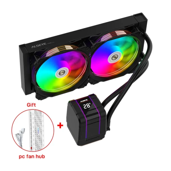 ALSEYE M240 Plus ARGB 240mm AIO Liquid CPU Cooler - Image 8