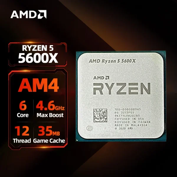 AMD Ryzen 5 5600X 6-Core 12-Thread 4.6GHz CPU - Image 2